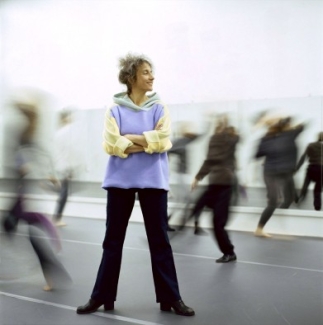 lerman in studio with dancers in motion.