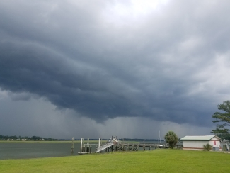 photo of a storm on the Skidaway intercoastal 