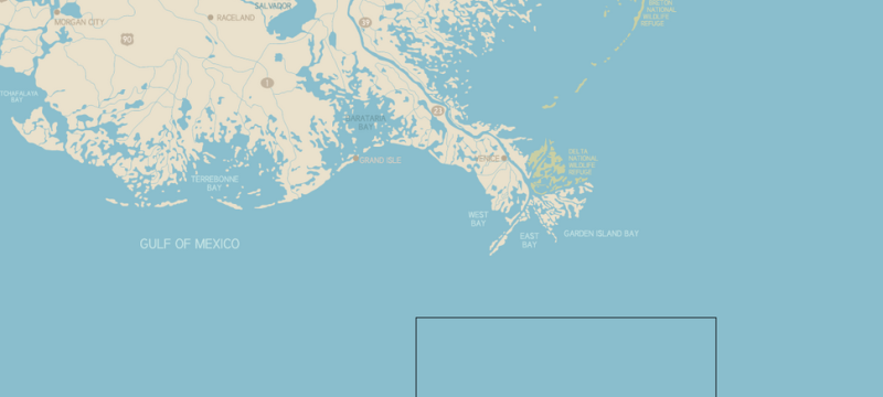 graphic map of Gulf of Mexico