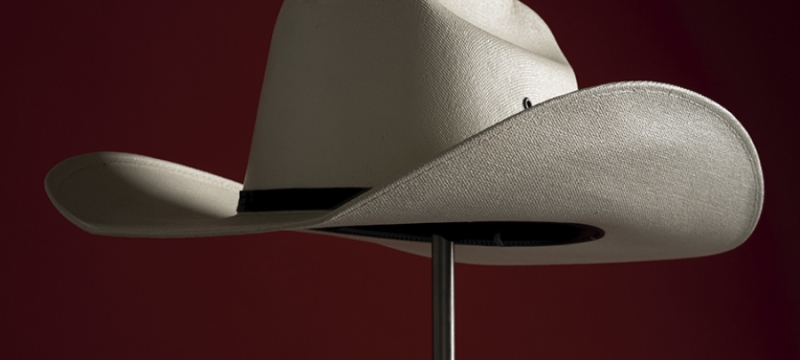 photo of a cowboy hat on a stand