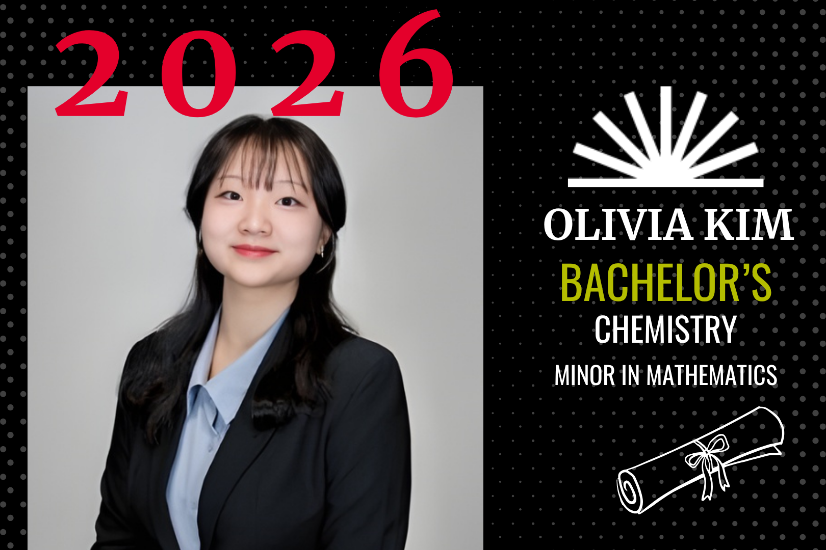 Olivia Kim in graphics frame 