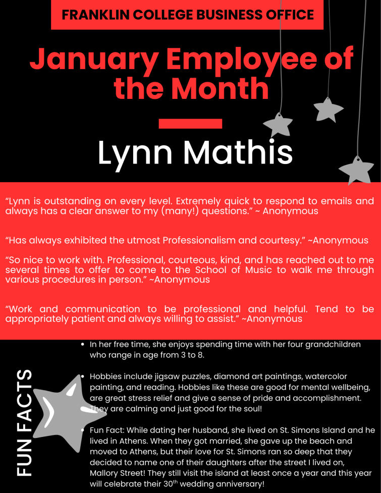 January 2026 Employee of the Month: Lynn Mathis