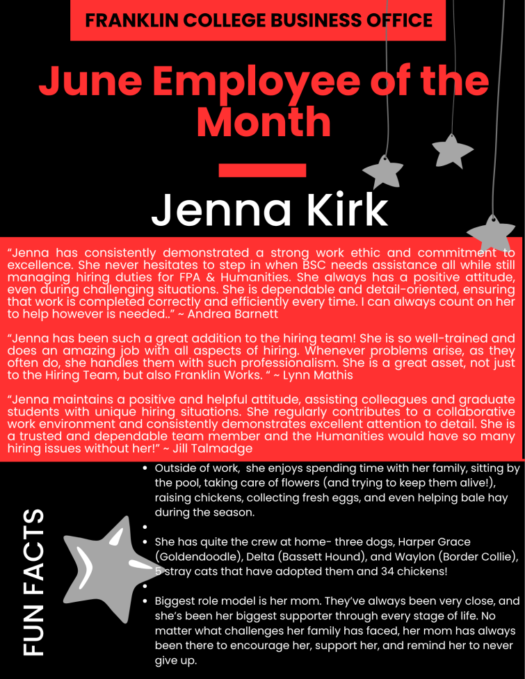 June 2026 Employee of the Month: Jenna Kirk