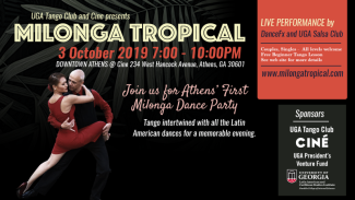 Event Sponsors:  UGA Tango Club, Ciné, Latin American and Caribbean Studies Institute and President's Venture Fund. 