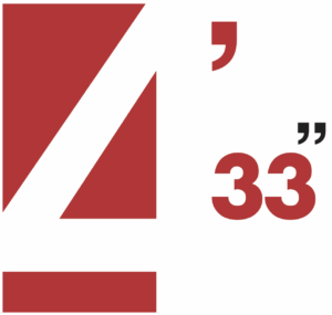graphic with numerals four and thirty-three represented