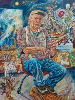 photo of a painting of a man