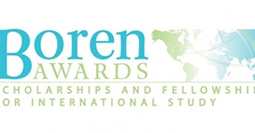 Boren logo with globe