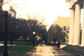 buildings and sidewalk of UGA north campus