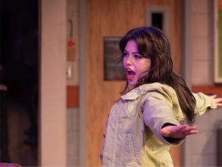 Girl performing at play