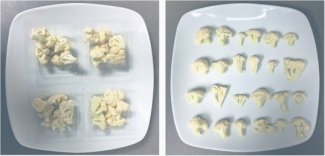 photo of two plates of cauliflower
