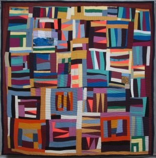 photo of a multi-colored quilt