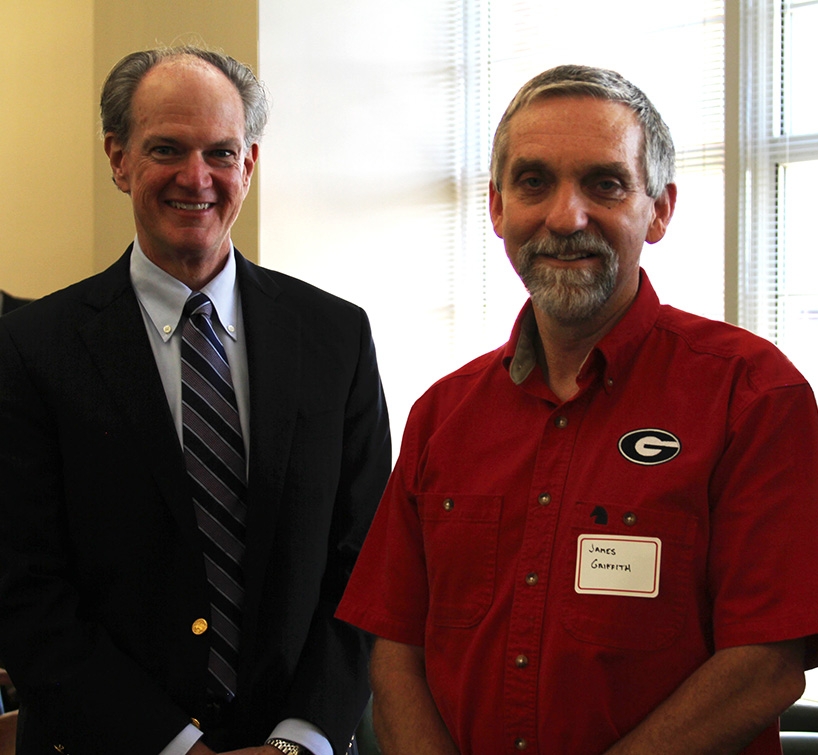 Dean Dorsey, left, with James Griffith