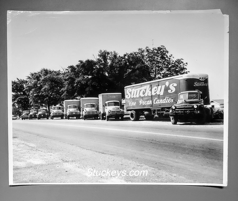 archival photo of semi-trucks