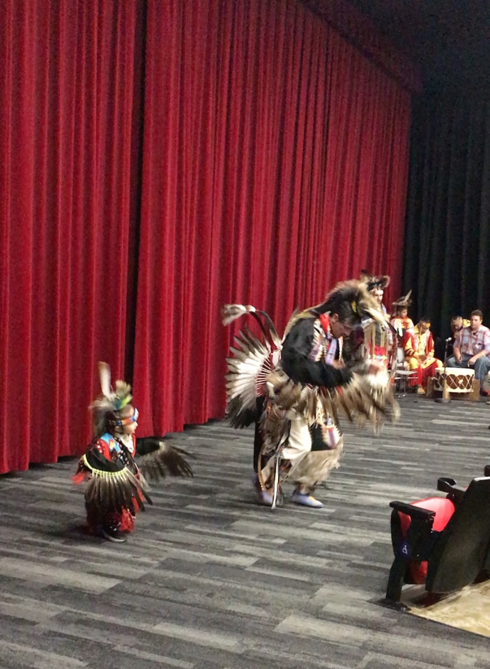Dancers from Lakota, Creek, Ojibwe & other tribes