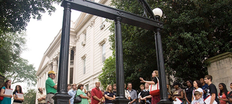 UGA Arch with people