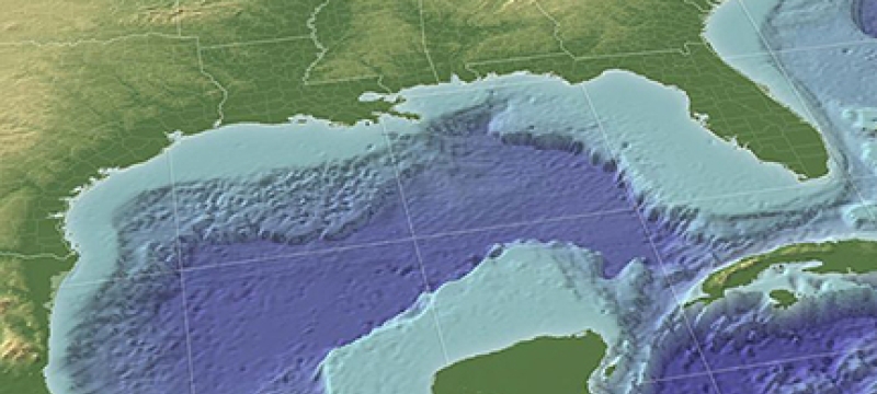 Gulf of Mexico 3D rendering