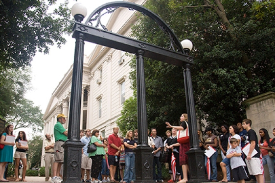 UGA Arch with people