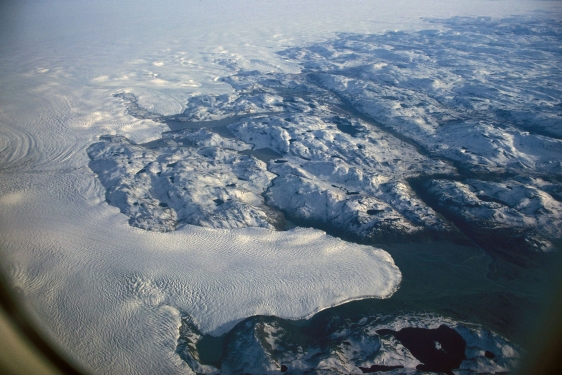 photo of Greenland Ice sheet from air
