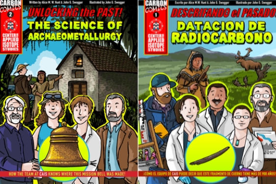 two comic book covers, side by side, English and Spanish language