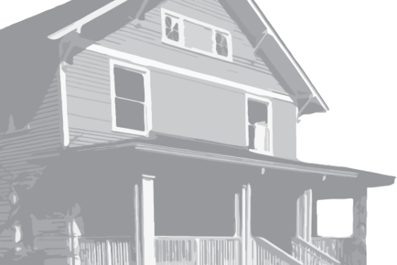 graphic of wooden house